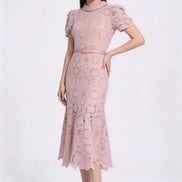 Thealyn Embroidered Mermaid Dress