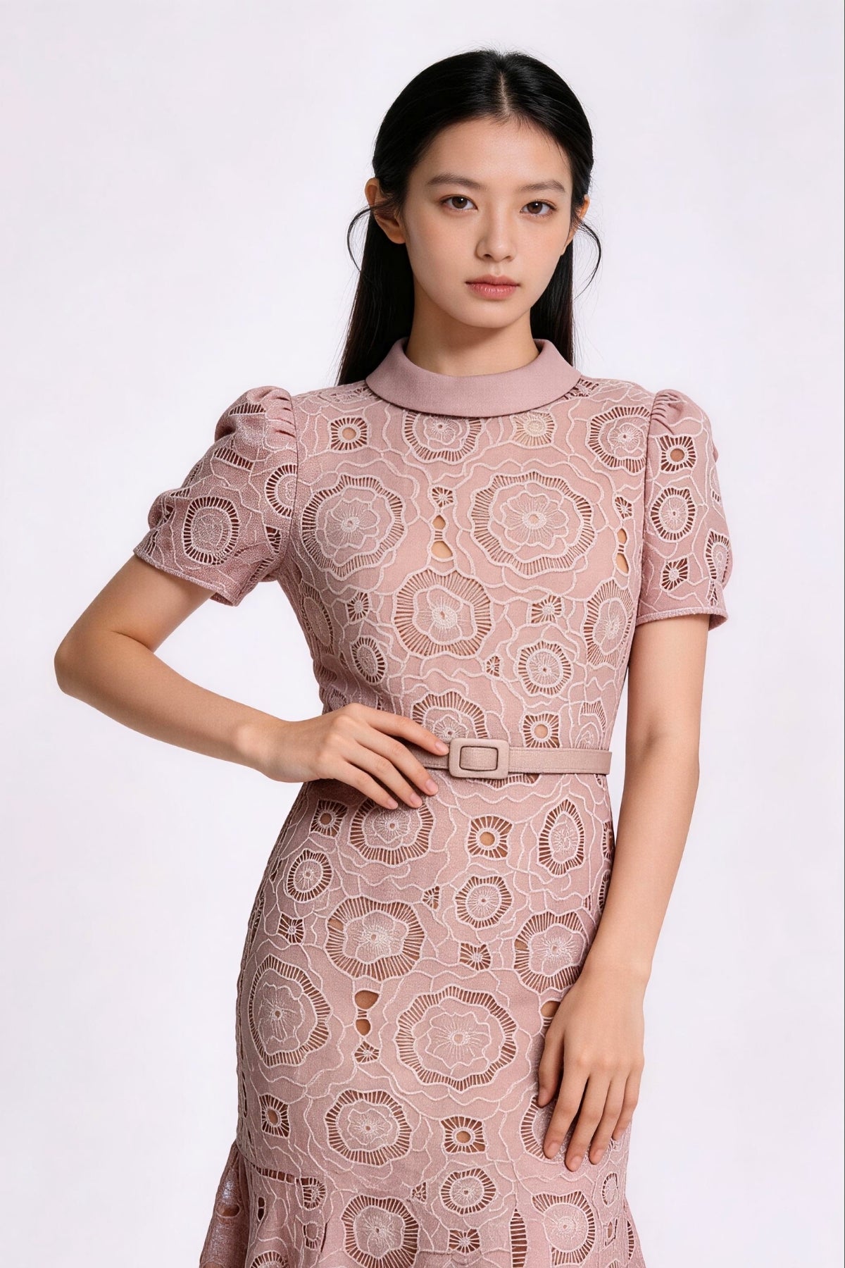 Thealyn Embroidered Mermaid Dress
