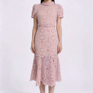 Thealyn Embroidered Mermaid Dress