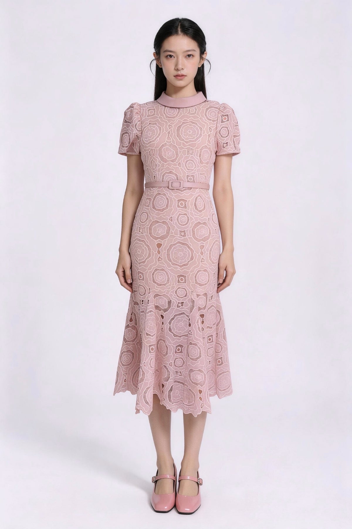 Thealyn Embroidered Mermaid Dress
