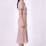 Thealyn Embroidered Mermaid Dress