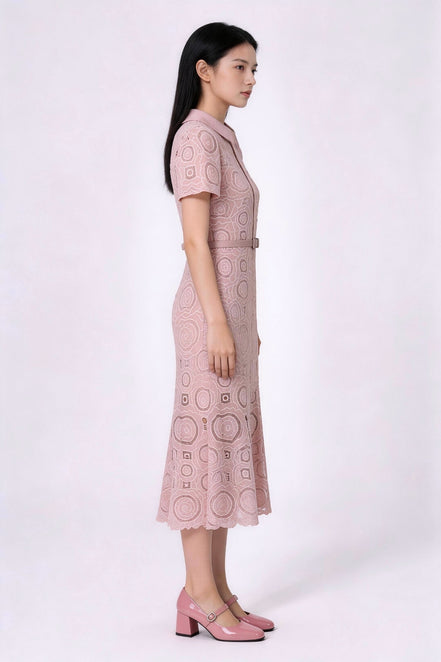 Thealyn Embroidered Mermaid Dress