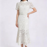 Thealyn Embroidered Mermaid Dress