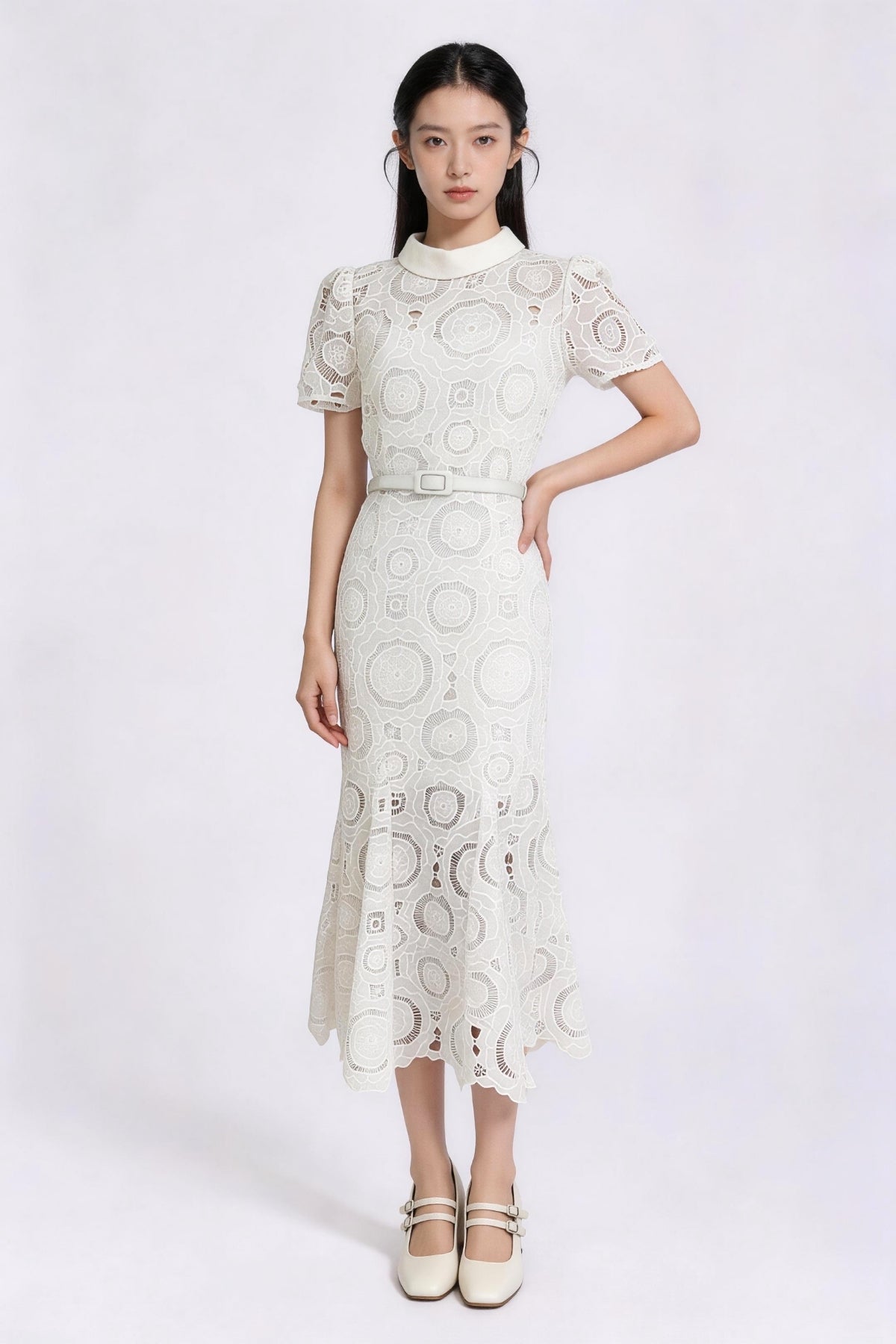 Thealyn Embroidered Mermaid Dress