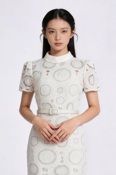 Thealyn Embroidered Mermaid Dress