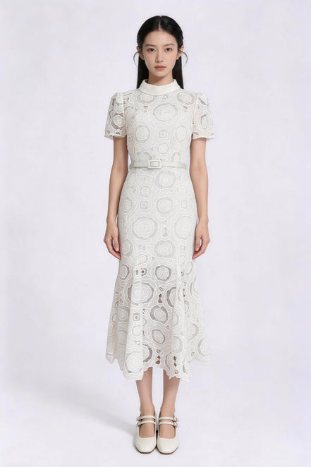 Thealyn Embroidered Mermaid Dress