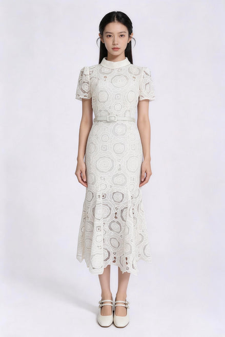 Thealyn Embroidered Mermaid Dress