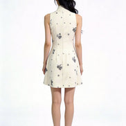 Theolina Crystal Floral Mini Dress