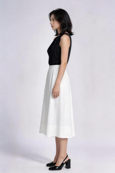 Tindra Gathered Tiered A-Line Skirt