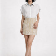 Velmira Embroidered Lace Skirt