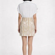 Velmira Embroidered Lace Skirt
