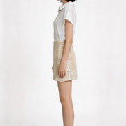 Velmira Embroidered Lace Skirt