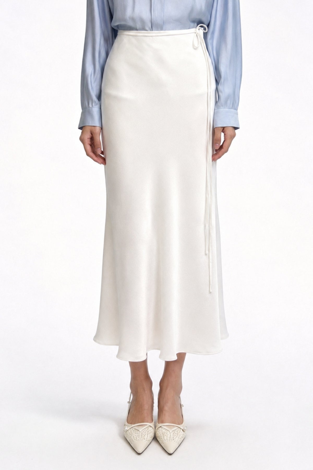Viaa High-Waist Flowing Maxi Skirt