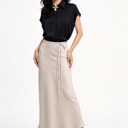 Viaa High-Waist Flowing Maxi Skirt