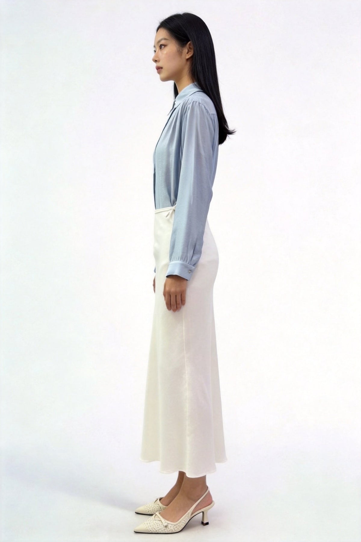 Viaa High-Waist Flowing Maxi Skirt