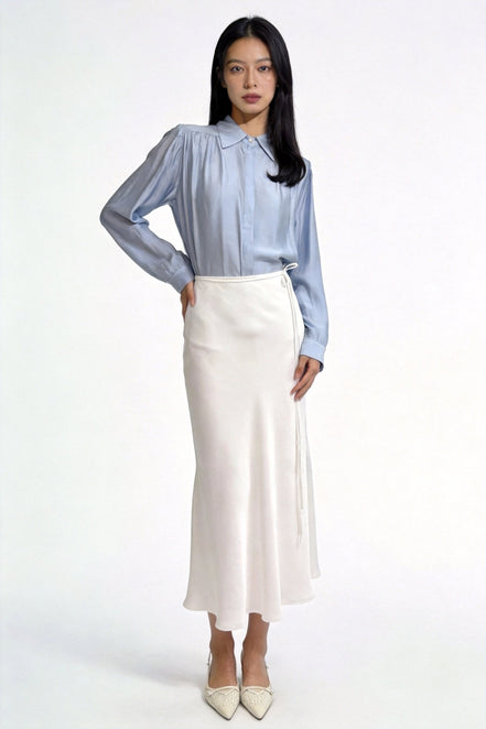 Viaa High-Waist Flowing Maxi Skirt
