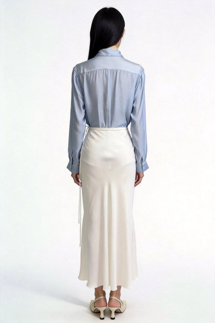 Viaa High-Waist Flowing Maxi Skirt