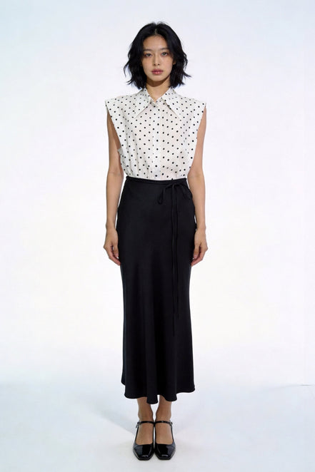 Viaa High-Waist Flowing Maxi Skirt