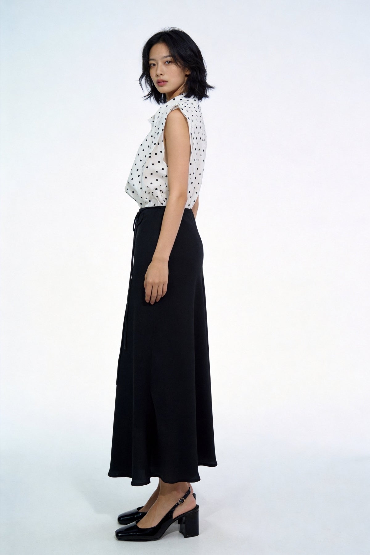 Viaa High-Waist Flowing Maxi Skirt