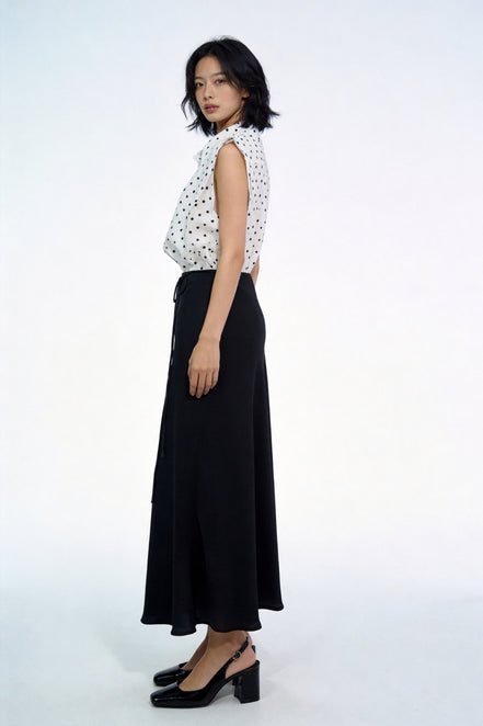 Viaa High-Waist Flowing Maxi Skirt
