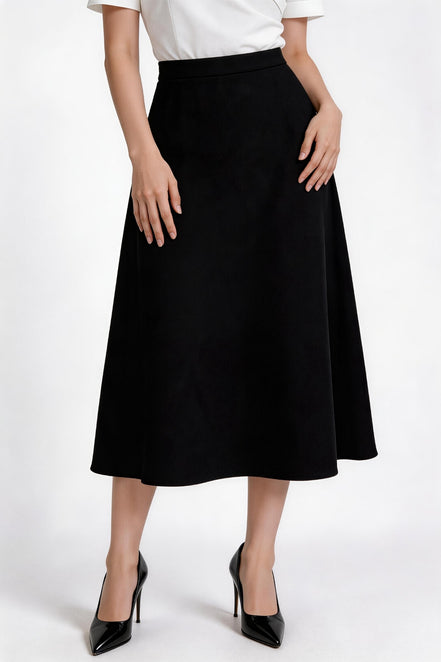 Virethea Fluid A-Line Midi Skirt