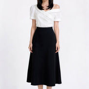 Virethea Fluid A-Line Midi Skirt