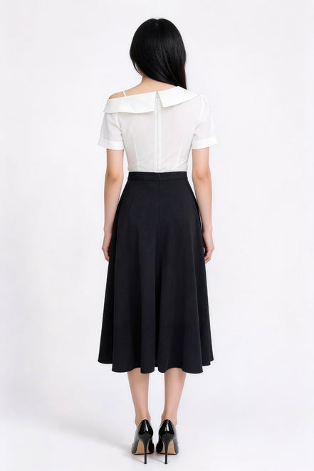 Virethea Fluid A-Line Midi Skirt