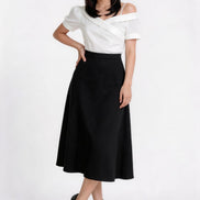 Virethea Fluid A-Line Midi Skirt