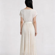 Rosavelle Whisper-Pleat Maxi Skirt