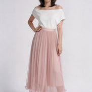 Rosavelle Whisper-Pleat Maxi Skirt