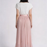 Rosavelle Whisper-Pleat Maxi Skirt
