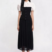 Corisande Contrast-Panel Shirt Top