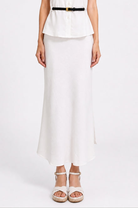 Xanthe Fluid High-Waisted Midi Skirt