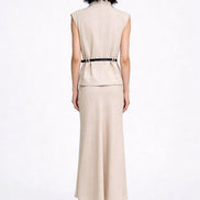 Xanthe Fluid High-Waisted Midi Skirt