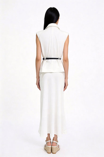 Xanthe Fluid High-Waisted Midi Skirt