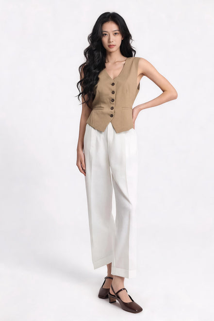 Belen Tailored V-Neck Vest