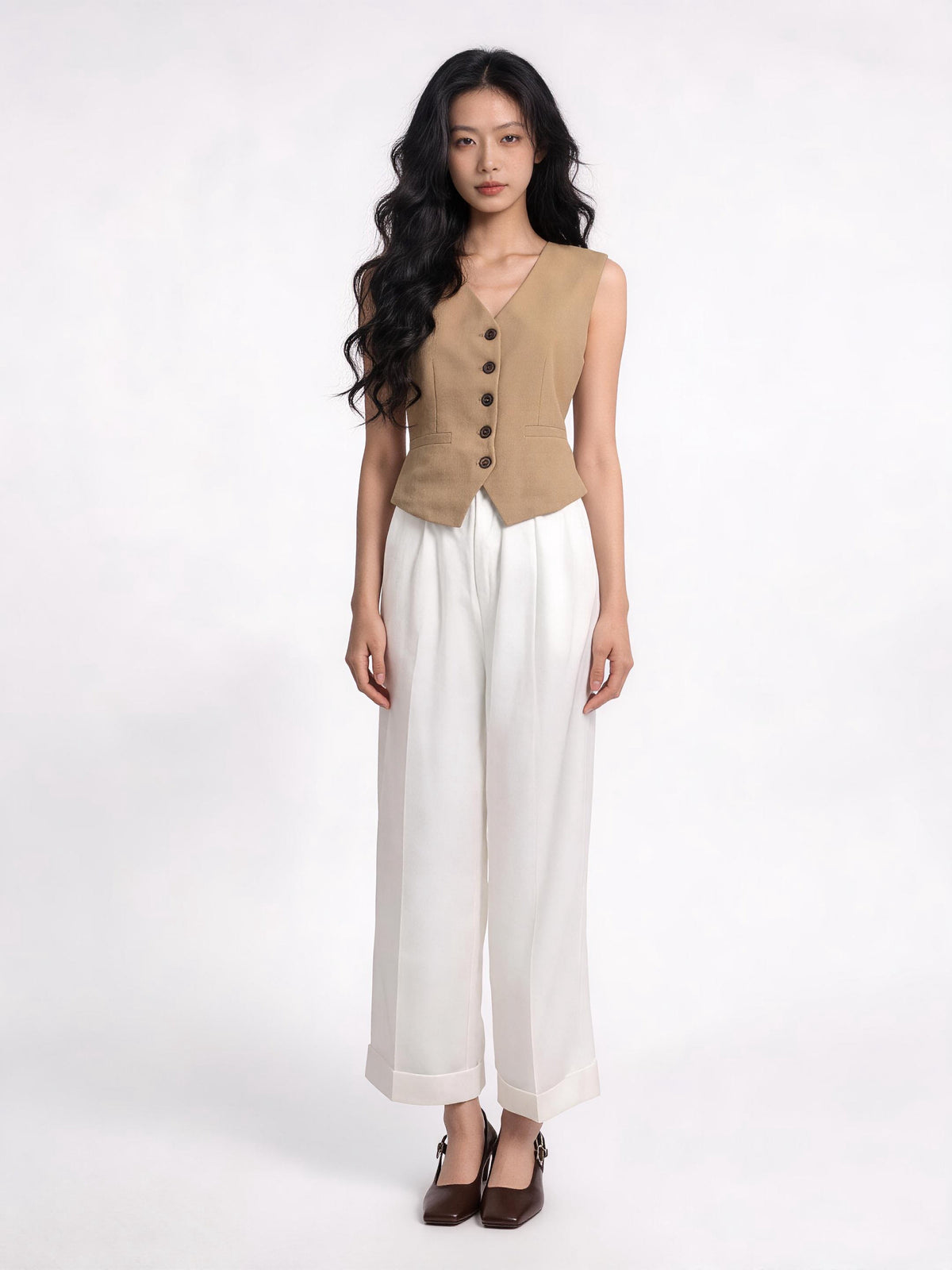 Belen Tailored V-Neck Vest