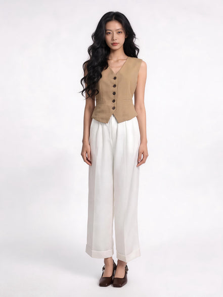 Belen Tailored V-Neck Vest