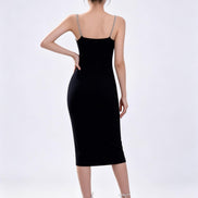 Zadie Chain-Strap Column Midi Dress