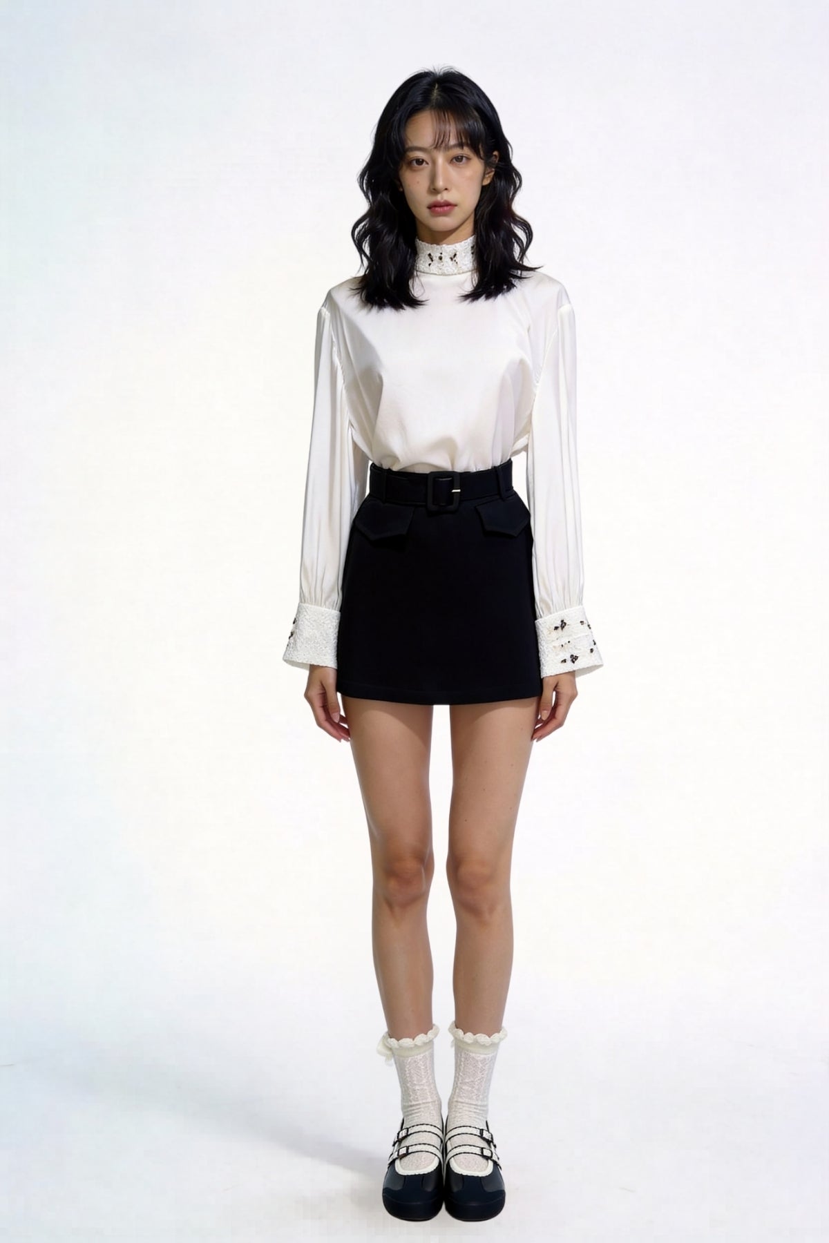 Zayra Belted Tailored Skorts