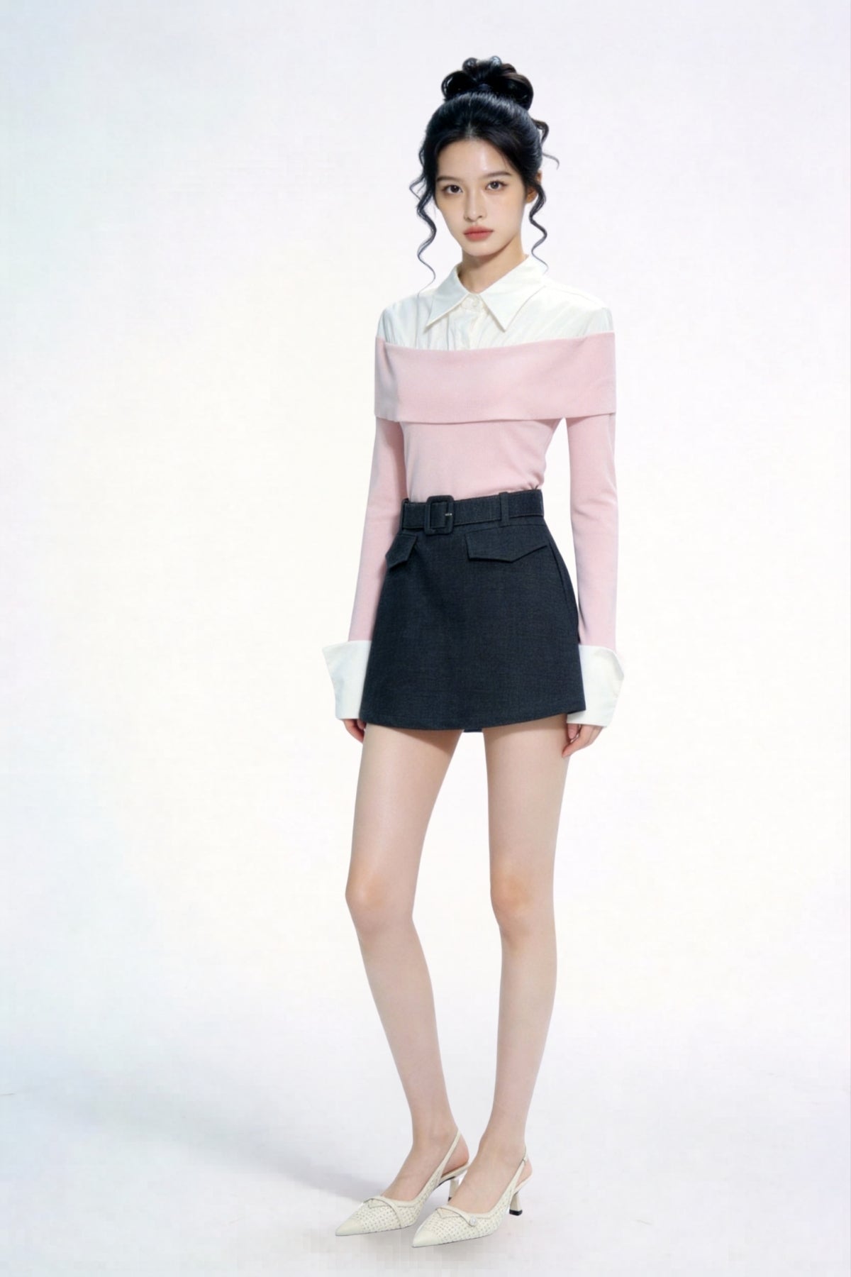 Zayra Belted Tailored Skorts