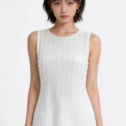 Zinnia Scalloped Eyelet Lace Top