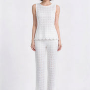 Zinnia Scalloped Eyelet Lace Top