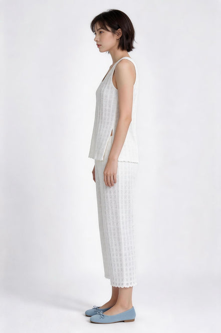 Zinnia Scalloped Eyelet Lace Top