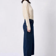 Zuelle High-Waisted Wide-Leg Denim Trousers