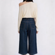 Zuelle High-Waisted Wide-Leg Denim Trousers