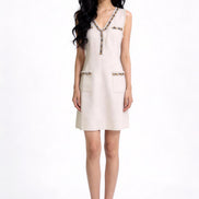 Sistine Embellished Tweed Mini Dress