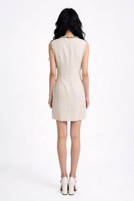 Sistine Embellished Tweed Mini Dress